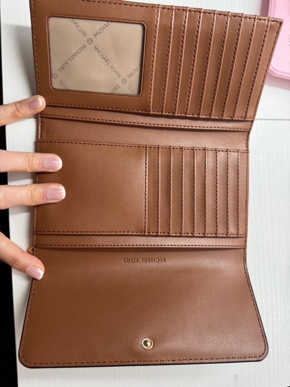 Michael Kors Beige Taupe Monogram Flap Continental Wallet - Picture 3 of 3